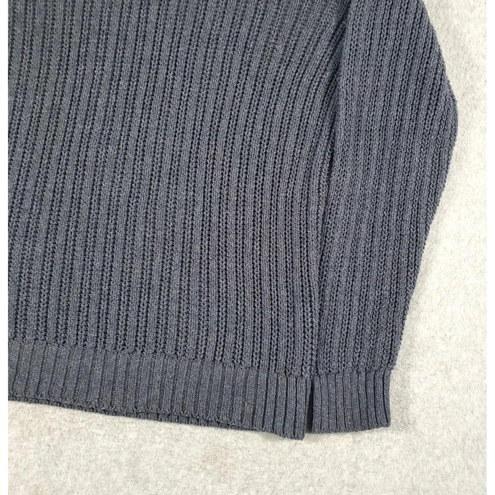 Old Navy Turtleneck Sweater Mens XL Tall Gray Ribbed Knit Heavyweight Pullover